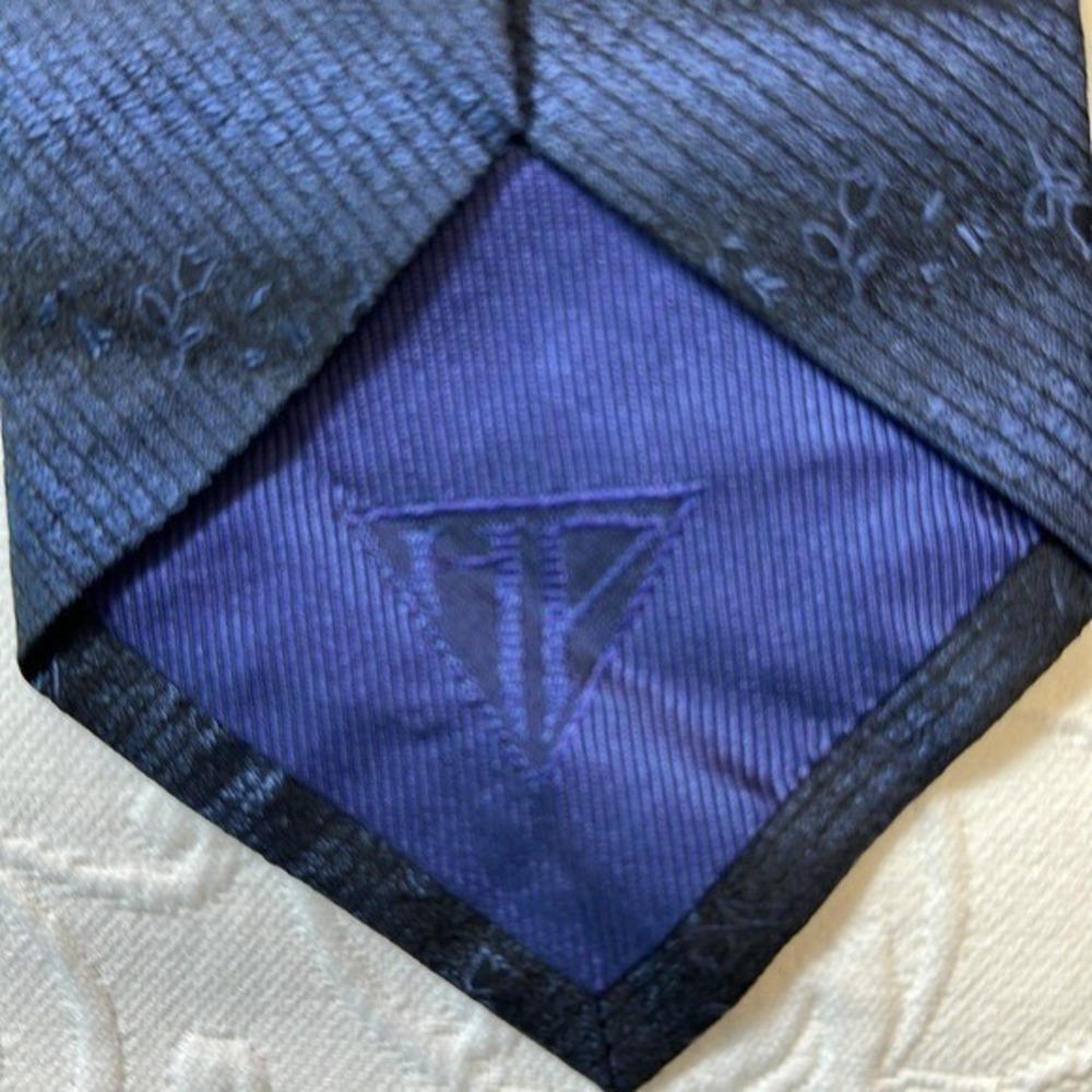 Vintage Hugh Parsons Navy Blue Silk Necktie exclusively for Nordstrom NWT - Picture 3 of 7